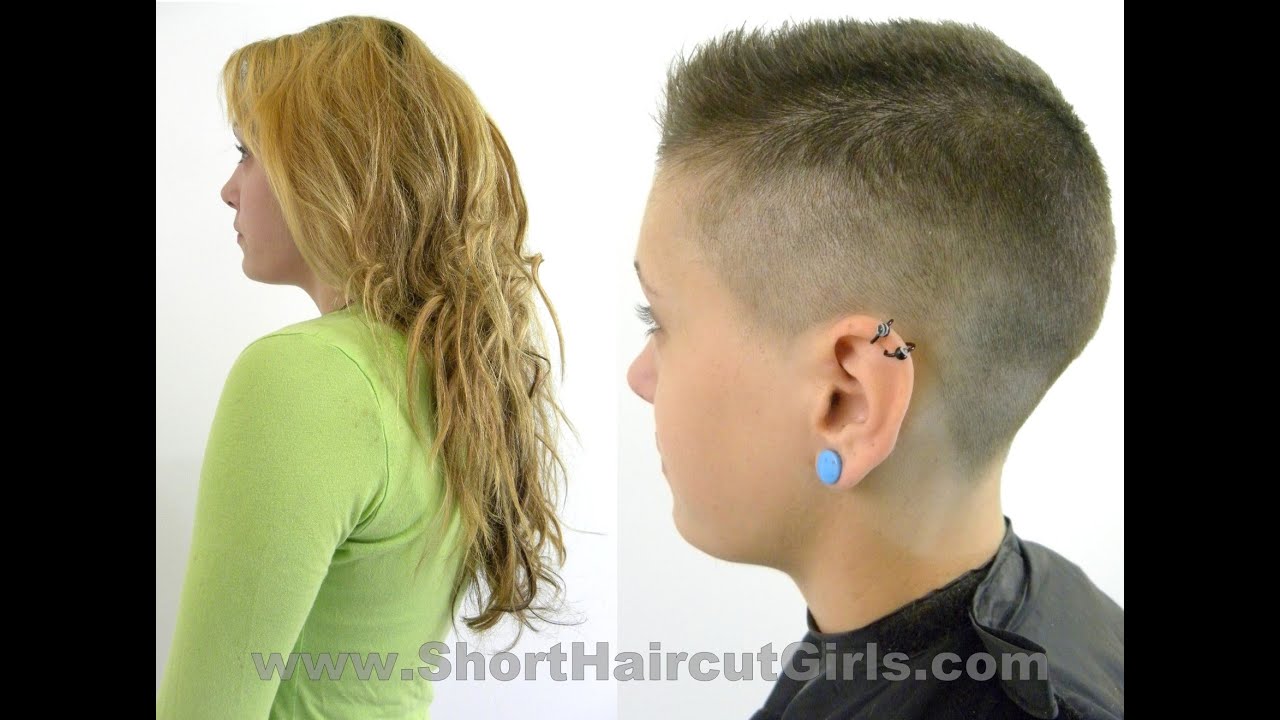 Clipper Cut Makeover www.ShortHaircutGirls.com Long to Short Flattop