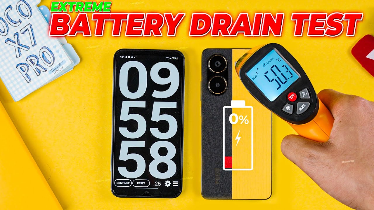 POCO X7 Pro 🔋100% to 🪫0% EXTREME Battery Drain Test 🤯