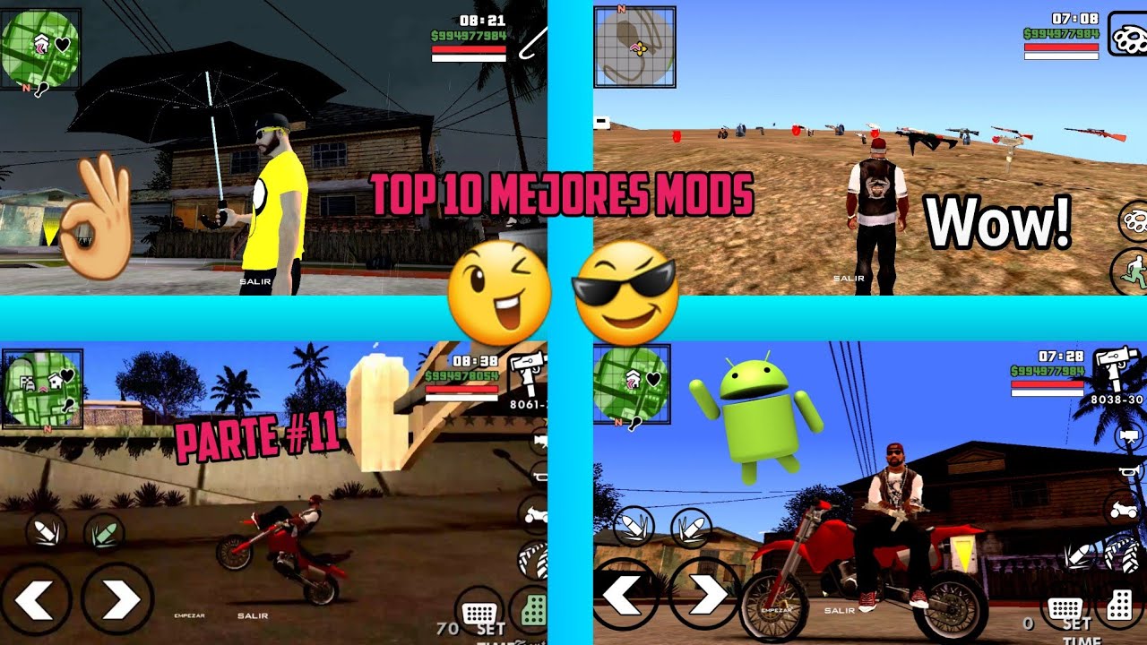 ¡¡TOP 10 MEJORES MODS PARA EL GTA SAN ANDREAS ANDROID!! PARTE #11
