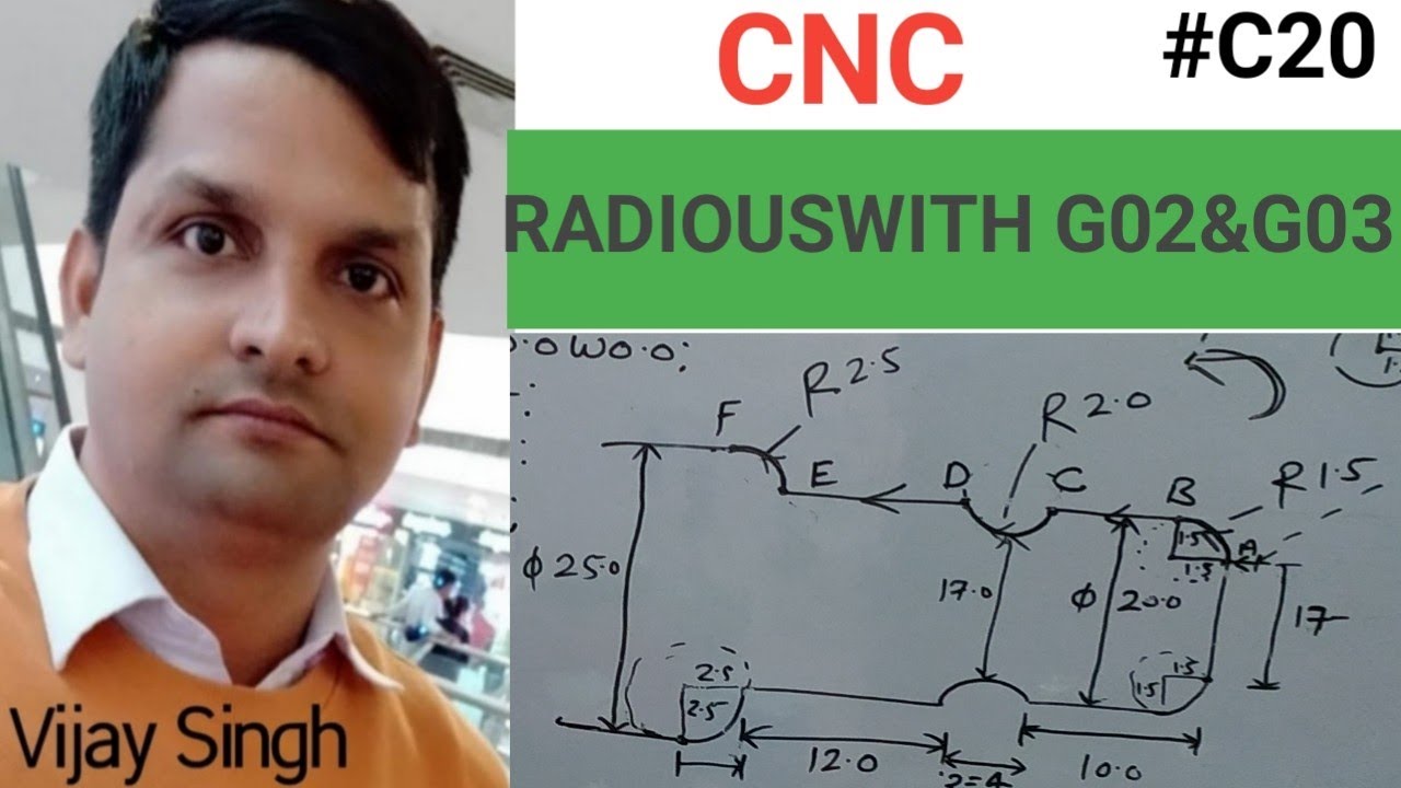#C20 RADIOUS WITH G02 & G03 (CLOCKWISE & COUNTER CLOCKWISE)