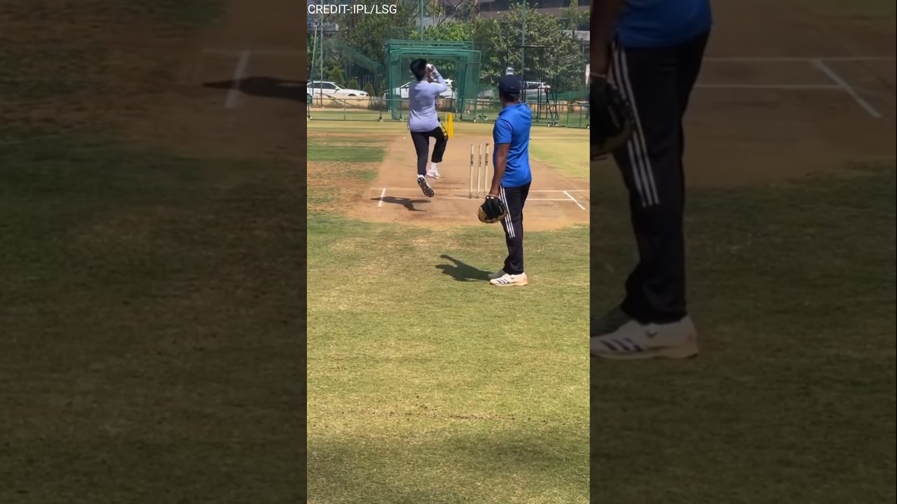 Mayank Yadav's bowling practice session for IPL 2025 #mayankyadav #ipl2025 #lsg #lsgvsrr