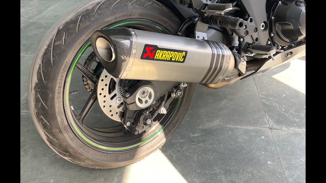Ninja 1000sx Akrapovic Titanium Exhaust Baffle/ DB killer removal - full process in 4K