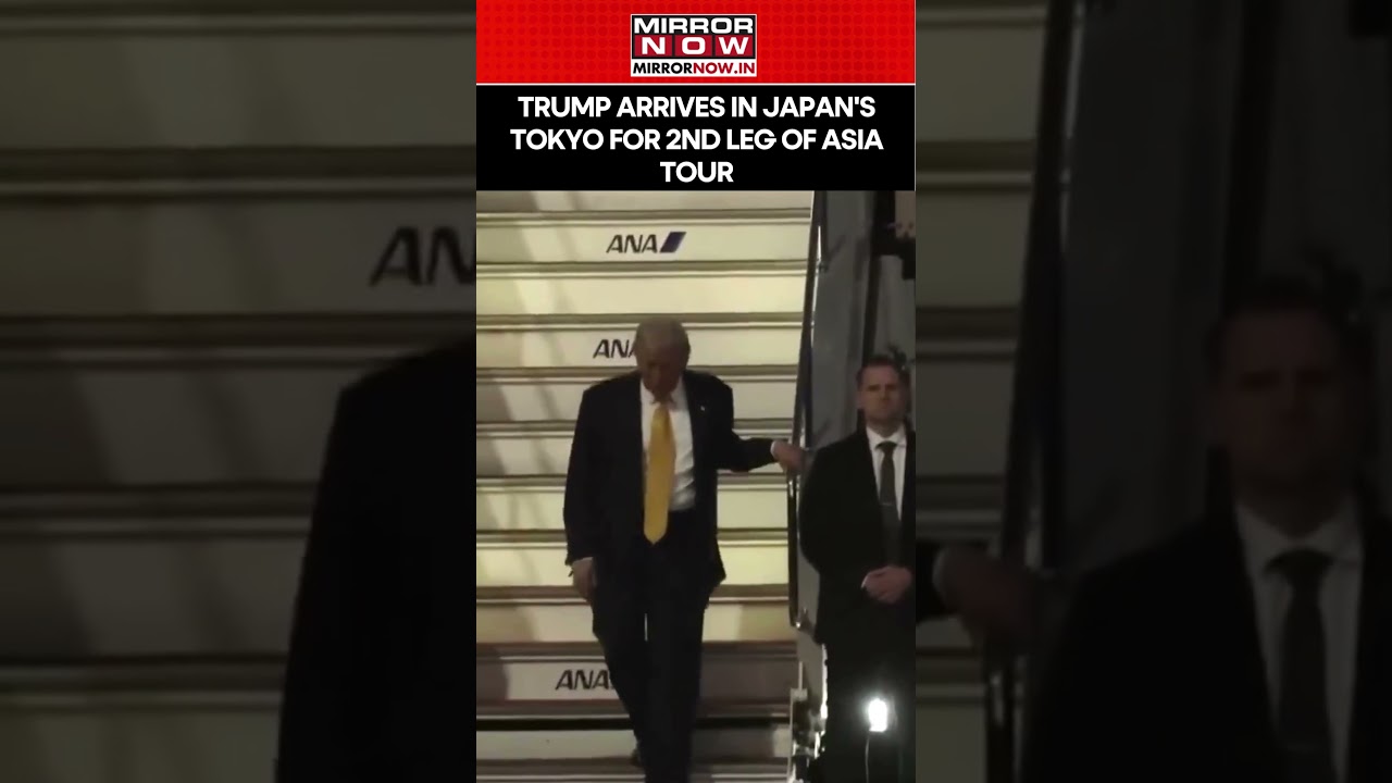 Trump Arrives in Japan's Tokyo for 2nd Leg of Asia Tour, Security, Trade Talks On Card #shorts