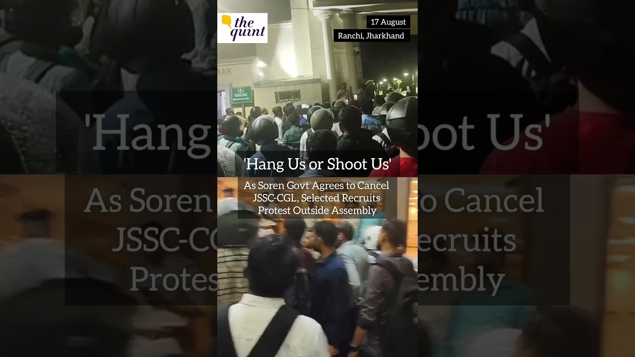 Selected Recruits of JSSC-CGL Protest as Soren Agrees to Cancel Exams