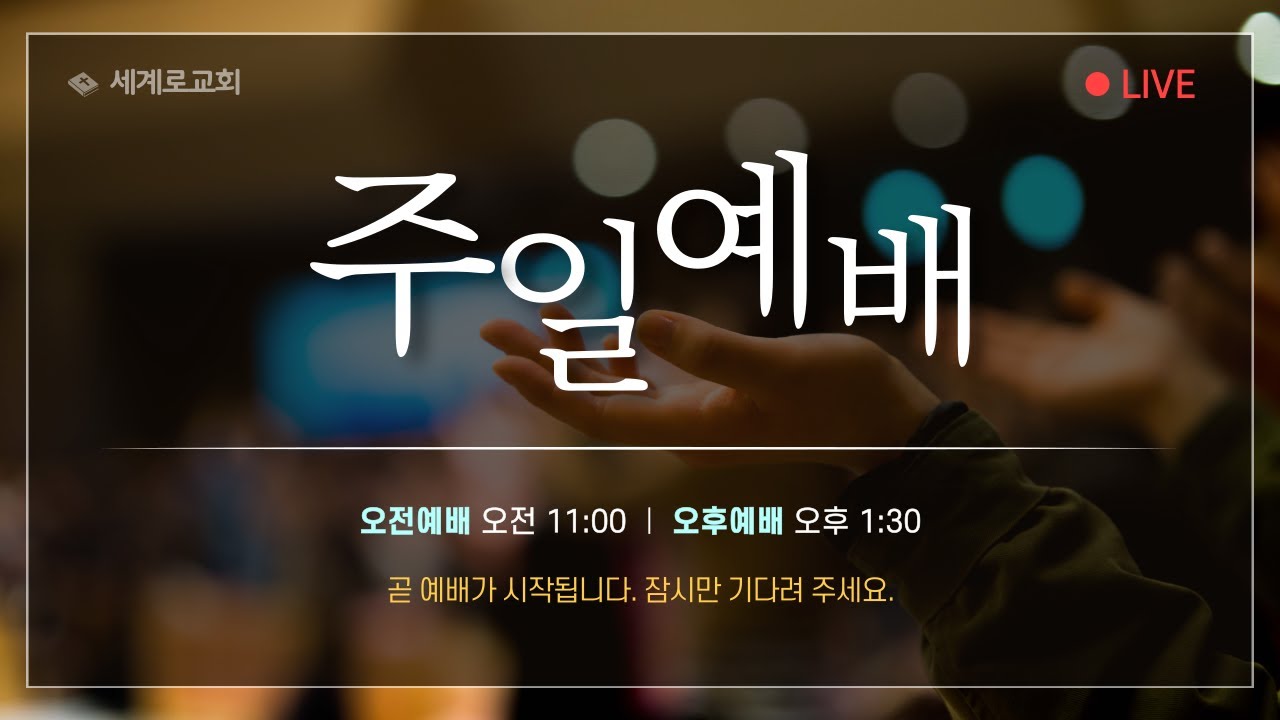 양산 세계로교회 2026년 1월 25일 주일 오전예배