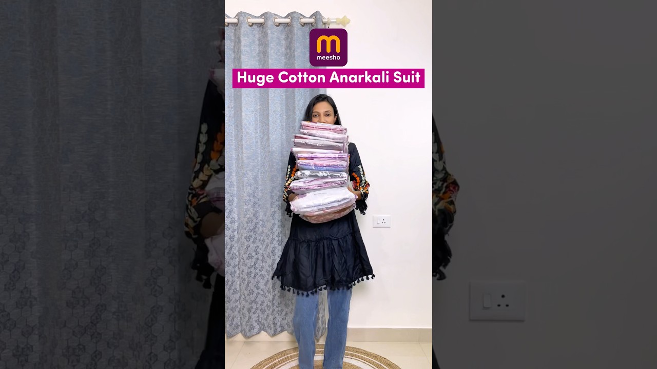 😳 Cotton anarkali kurta set haul meesho 😍 Anarkali dress #shorts #meesho