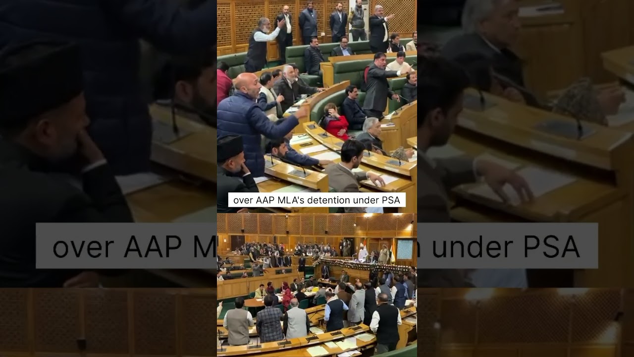Uproar in J&K Assembly over AAP MLA's detention under PSA 