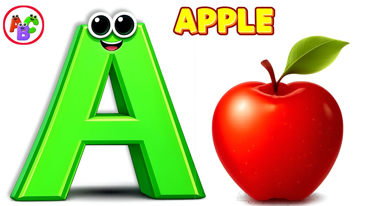 A to Z ABC Song | A is for Apple 🍎| Alphabet Phonics Sounds for Toddlers, Preschool & Kindergarten