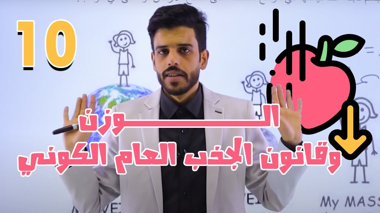 الحصة الاولى من درس الوزن وقانون الجذب العام (الكوني) | فيزياء الصف العاشر فصل ثاني  ⚡🧲