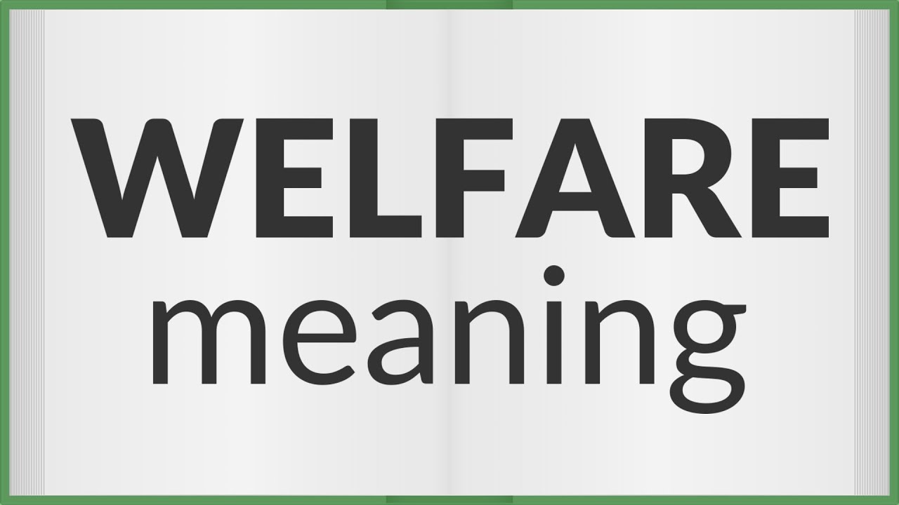 Welfare | meaning of Welfare