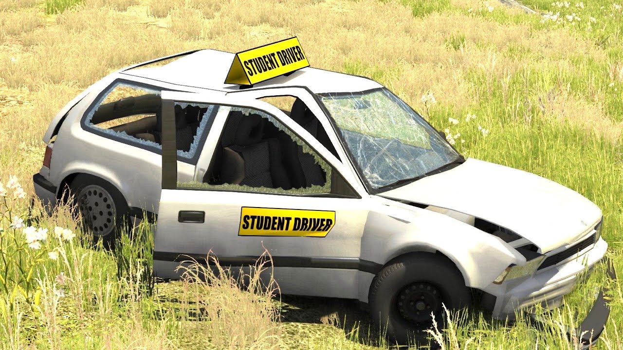 BeamNG Drive 0.4.2.1 - Ibishu Covet Test Drive Ended by an Accident