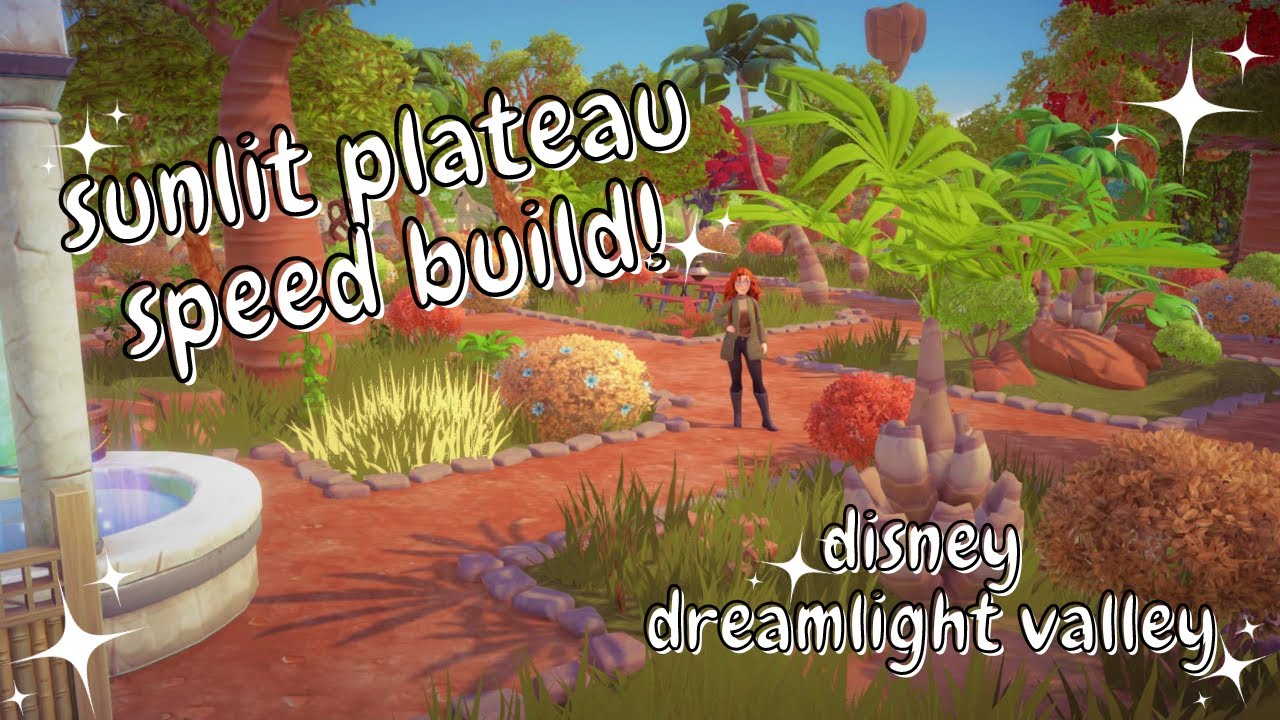 Sunlit Plateau ☀️ // Jungle Themed Speed Build 🦁 // Speed Decorating // Disney Dreamlight Valley
