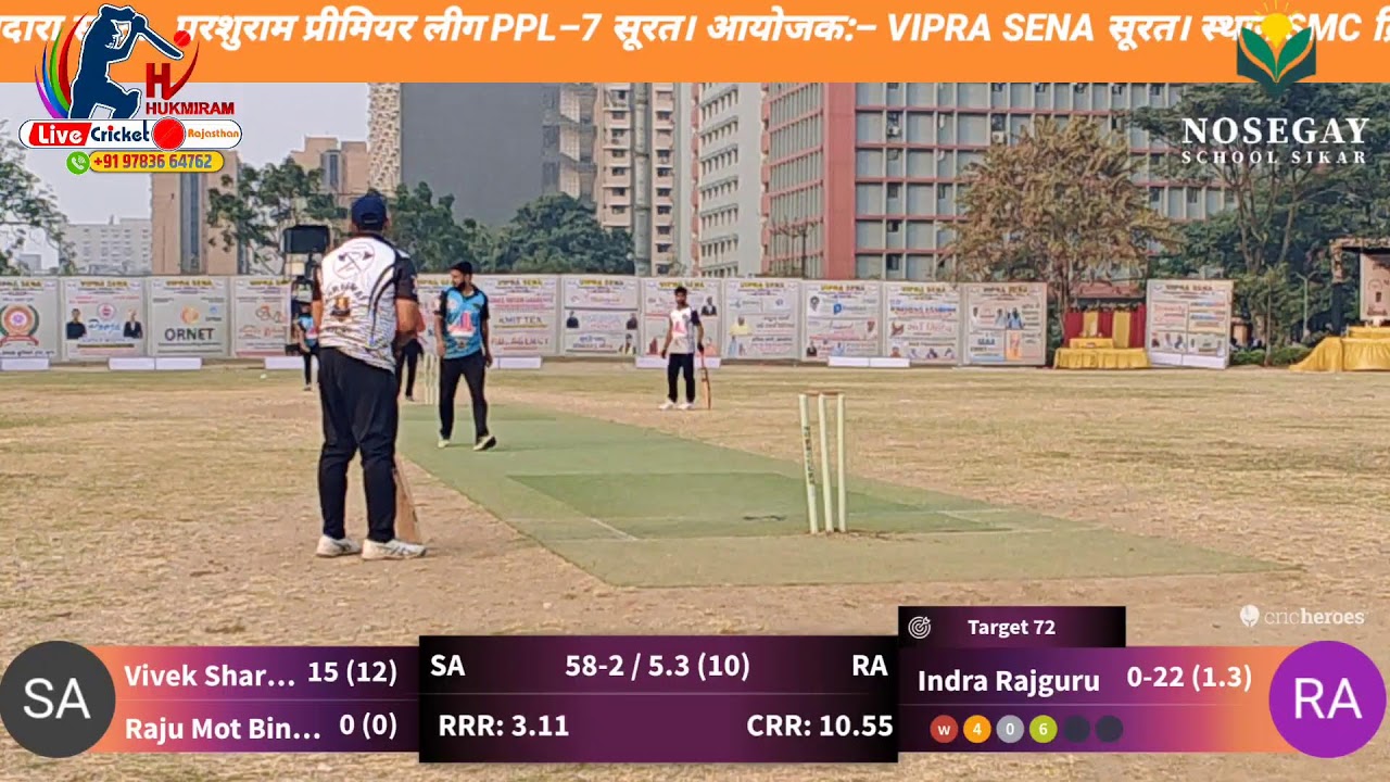 sarswat samaj🆚 Rajpurohit samaj 
4th quarter final 
Parshuram premier league PPL 7 VIPRA SENA SURAT