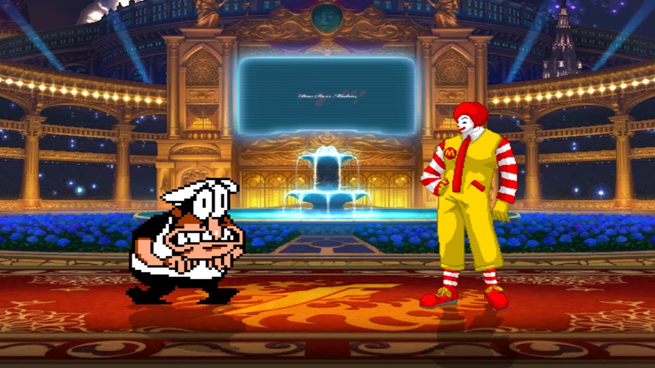MUGEN: Peppino (Me) Vs Ronald McDonald + Extra Battle