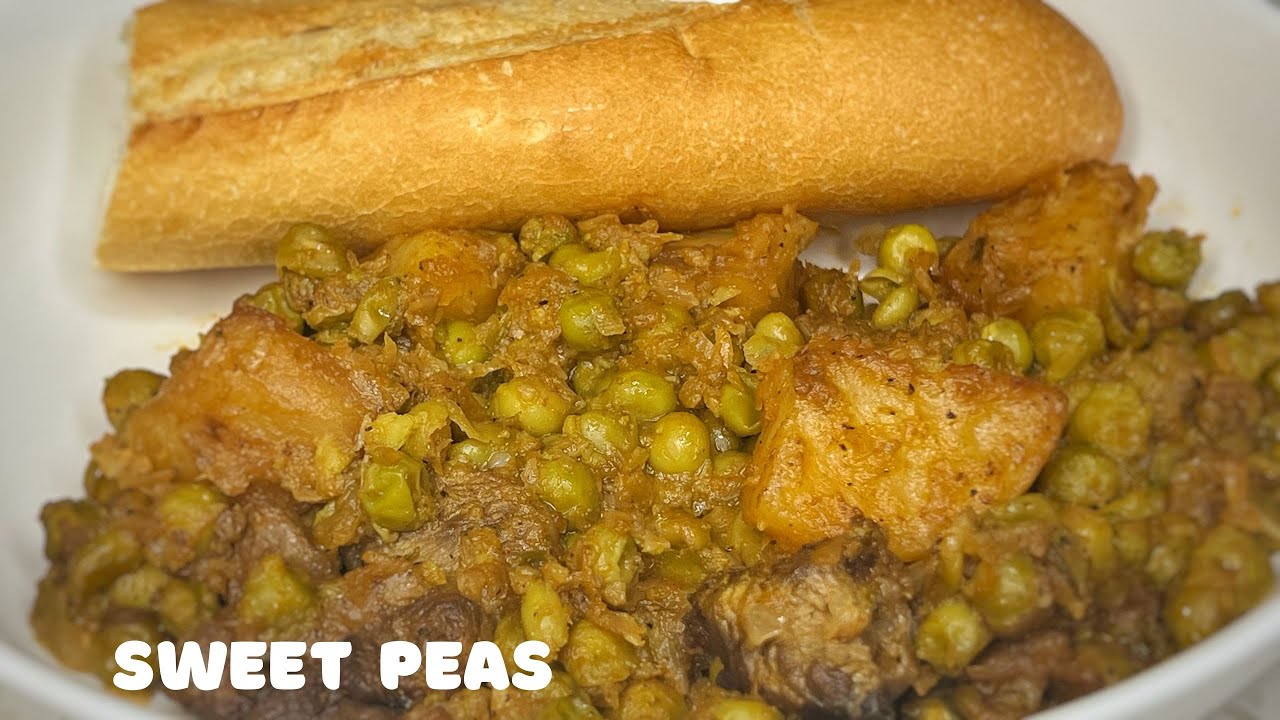 Sweet Peas Recipe with Meat | Petits Pois Sauté à la Viande 🇬🇳