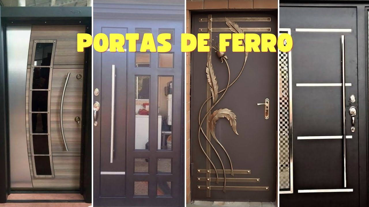 modelos de portas de ferro