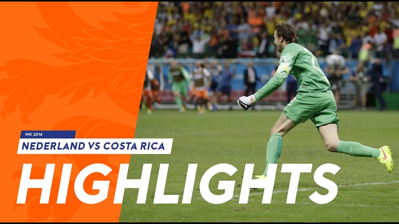 Highlights: Nederland - Costa Rica 4-3 n.s. (13/06/2014) WK 2014