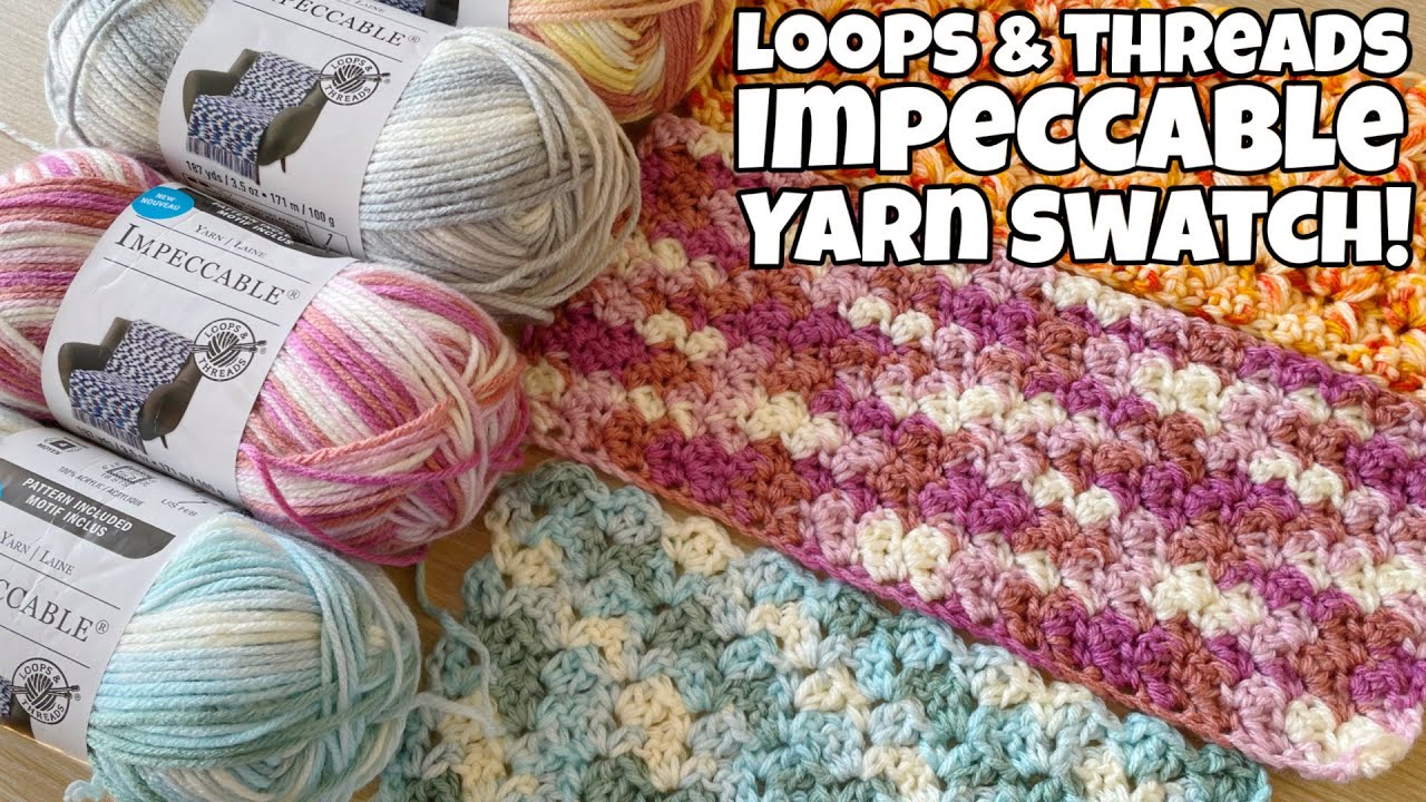 Yarn Swatch Time Loops & Thread Impeccable - Beautiful Colors!  #michaelscraftstore