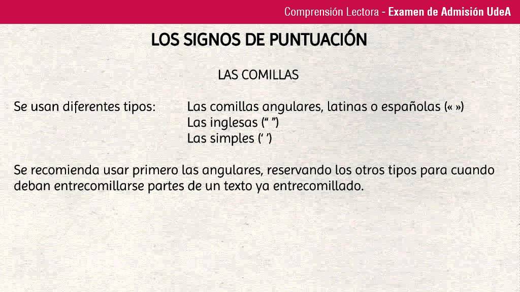 Las comillas