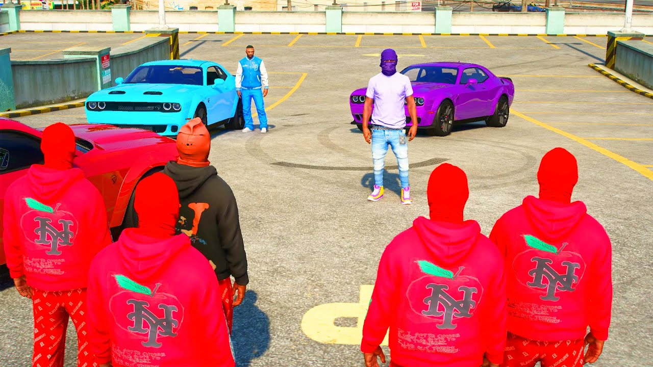 BLOODS VS CRIPS HELLCAT BATTLE GTA 5