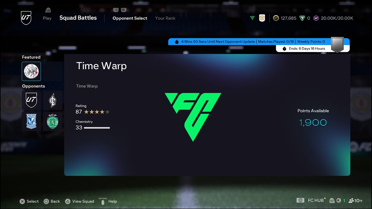 EA SPORTS FC 26 Squad Battles Rewards Jan 11th & Time Warp Featured Team