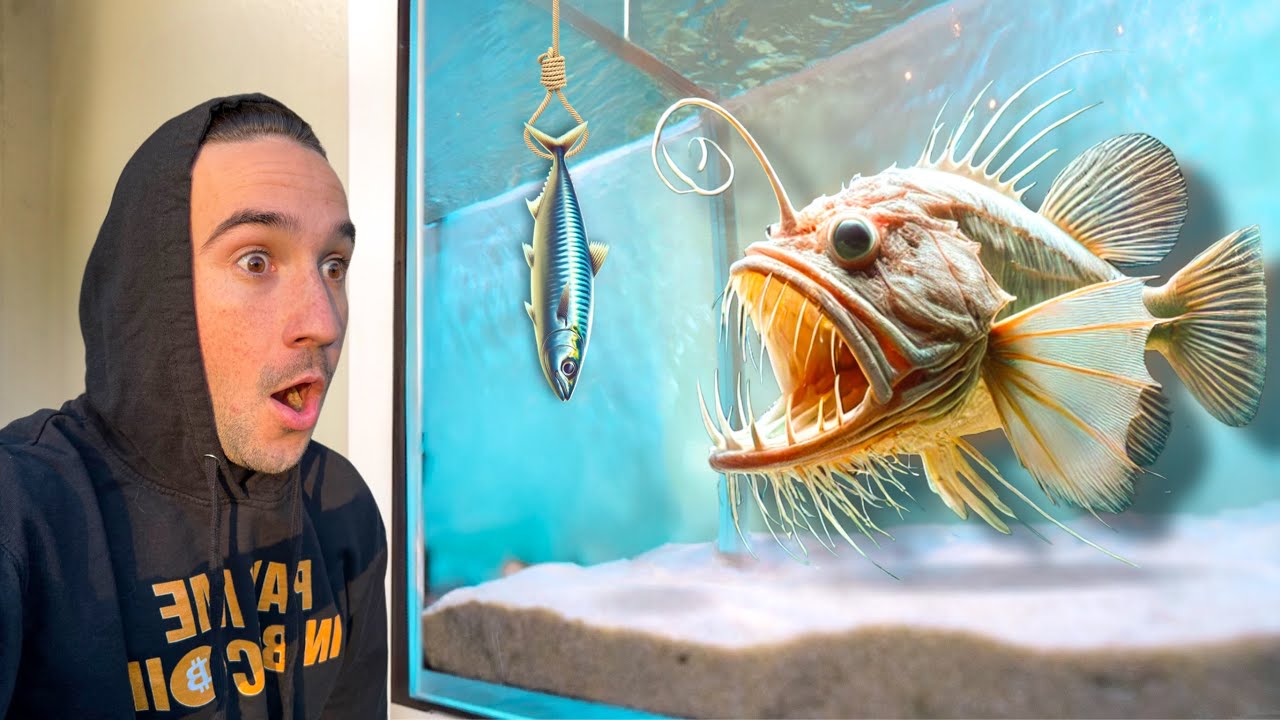 Catching Wild Fish to Feed My Scary Pet Angler Fish...