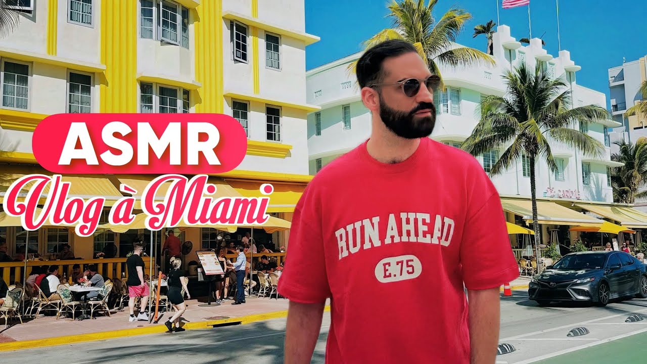 ASMR VLOG : HELLO MIAMI 🌴🇺🇸 (voix off Tascam)