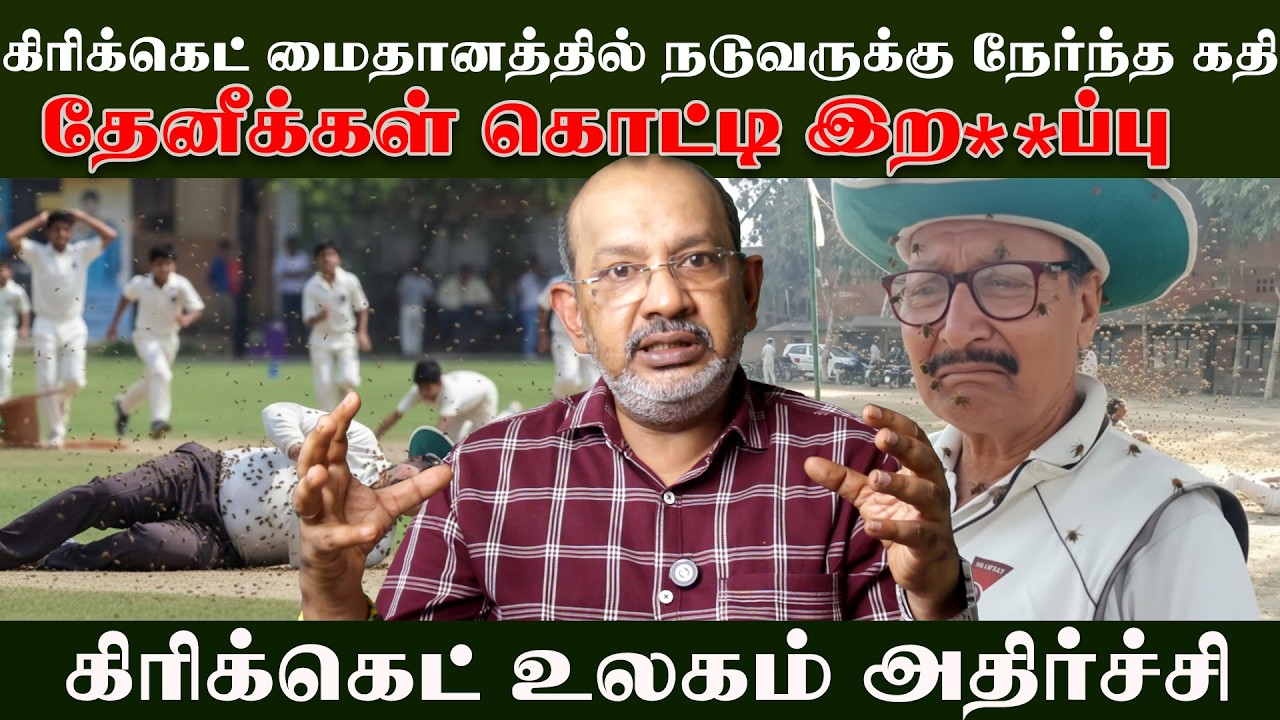 கிரிக்கெட் மைதானத்தில் நடுவருக்கு நேர்ந்த கதி | தேனீக்கள் கொட்டி இற**ப்பு......
