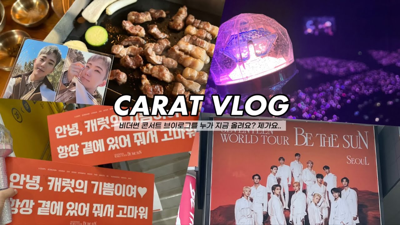 [캐럿 브이로그] 세븐틴 BE THE SUN 콘서트 첫콘 브이로그 • 고척 스카이돔 3층 시야 • 곱파고 • 덕질