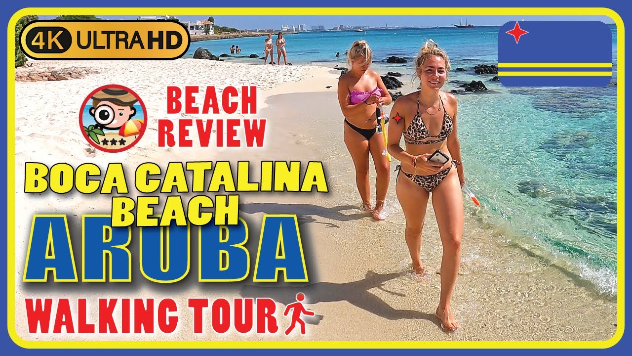 Boca Catalina Beach Aruba 🇦🇼 (Secluded Tranquil Beach) 4k Walking Tour / Beach Walk & Review