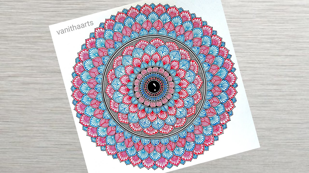 How to draw Mandala for Beginners | Color Mandala Art | stepbystep | doodle art