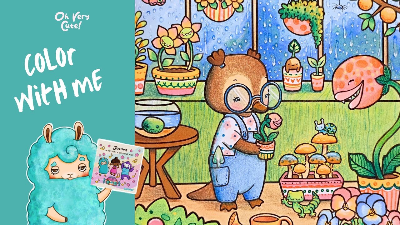 Relaxing time-lapse coloring. Adult coloring book Joytime 