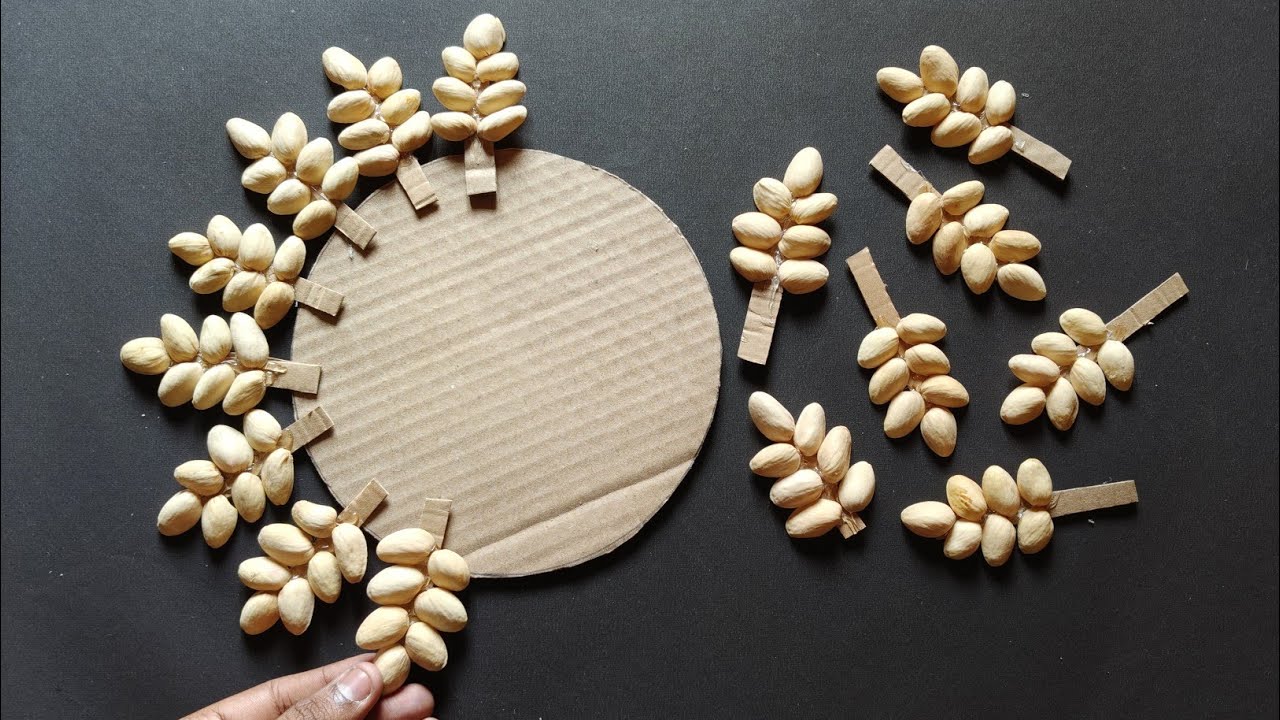Unique and Easy Wall Hanging Craft Idea | Best Out Of Waste Pista shells and Cardboard | Home Decor 