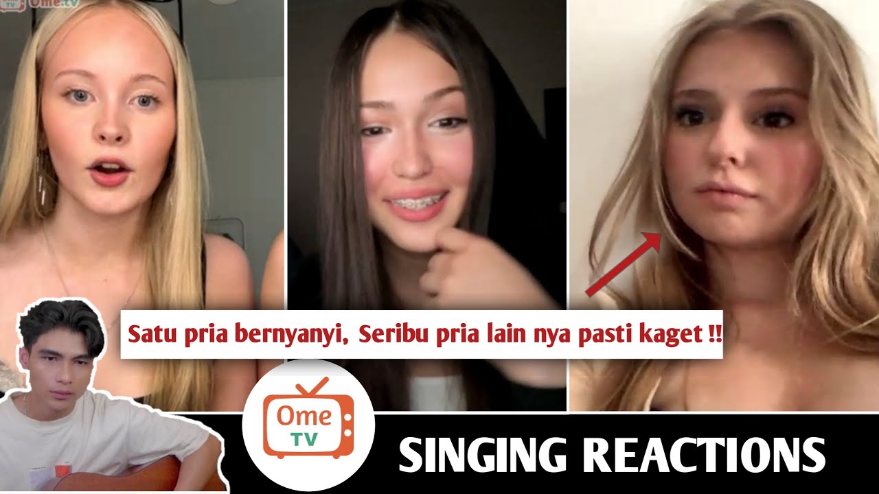 Bule bule ini dibuat jatuh hati oleh pria Indonesia setelah di Nyanyiin !! SINGING REACTIONS OmeTV