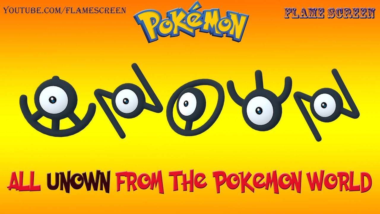 All Unown From The #Pokemon World (Animated Sprites)