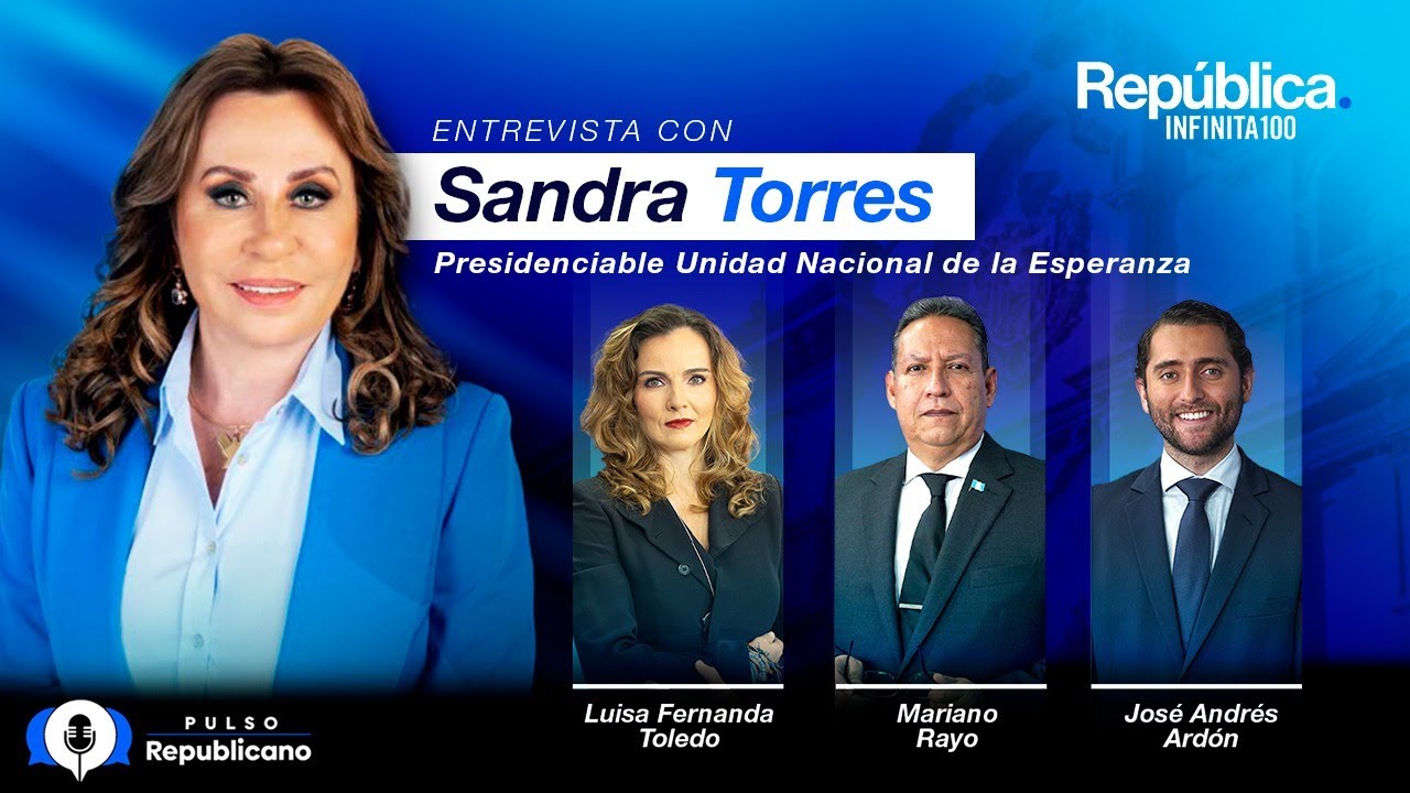 Entrevista exclusiva a Sandra Torres, candidata presidencial por el partido UNE