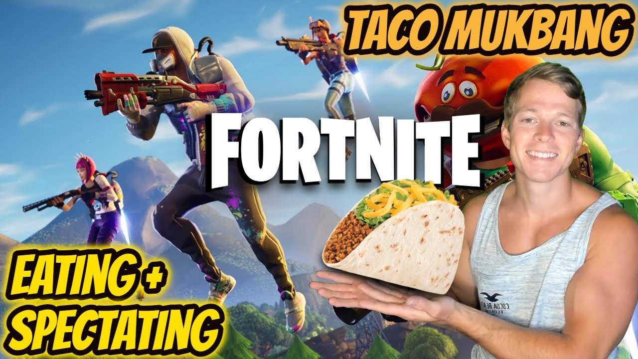 ASMR Gaming: Fortnite | Relaxing Eating & Spectating! - Taco Mukbang & Whispering