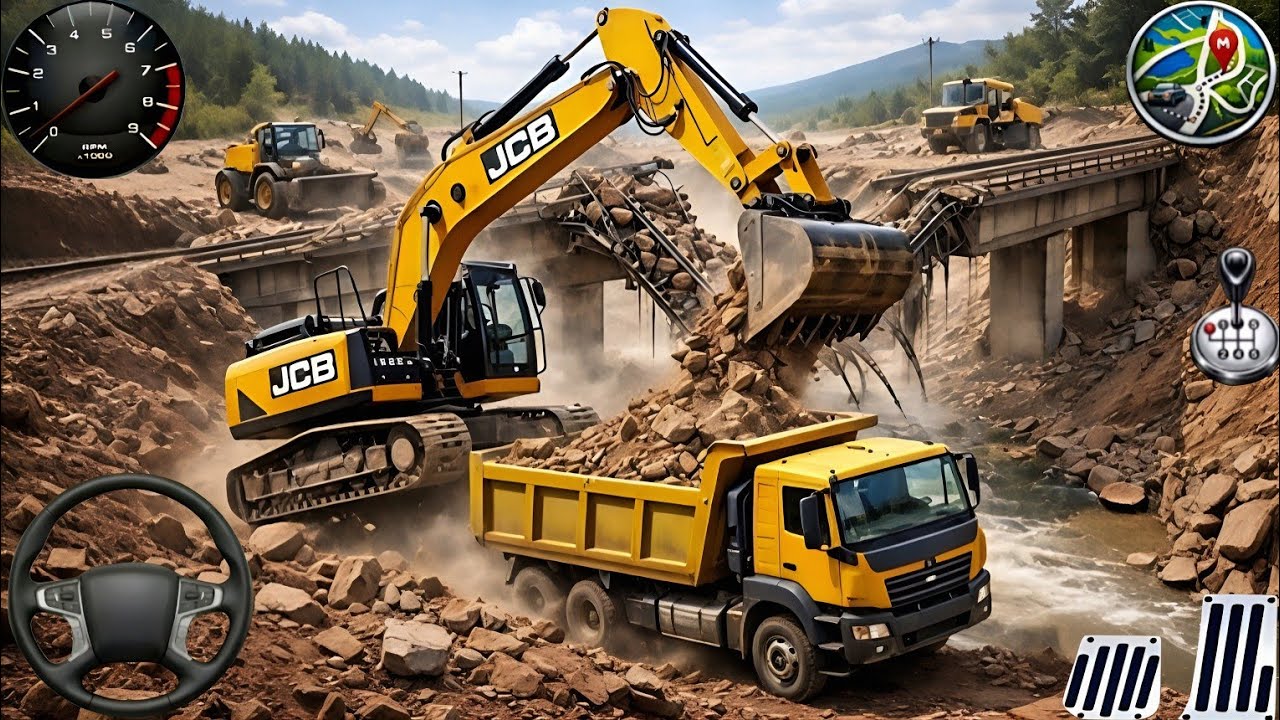 🧑‍🏭City  Road Construction JCB Excavator 3D - 🚧 | Heavy Excavator And Truck - Android Gameplay