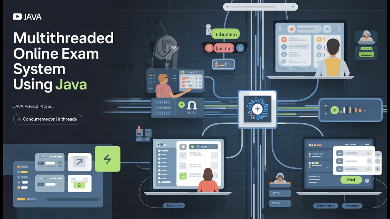 🧠 Multi-Threaded Online Exam System (Java) || ✅ Multithreading Synchronization OOP ✅ Real-world exam