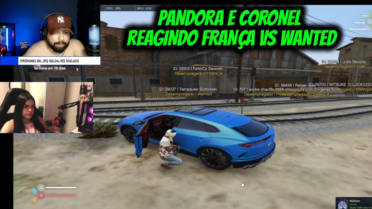 PANDORA E CORONEL REAGINDO FRANÇA VS WANTED