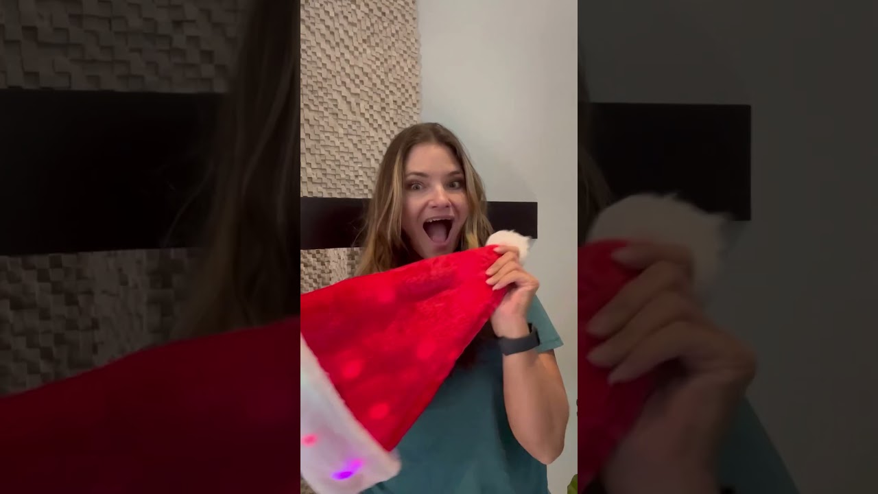 Amazon Christmas find! These light up Santa hats are so fun! 