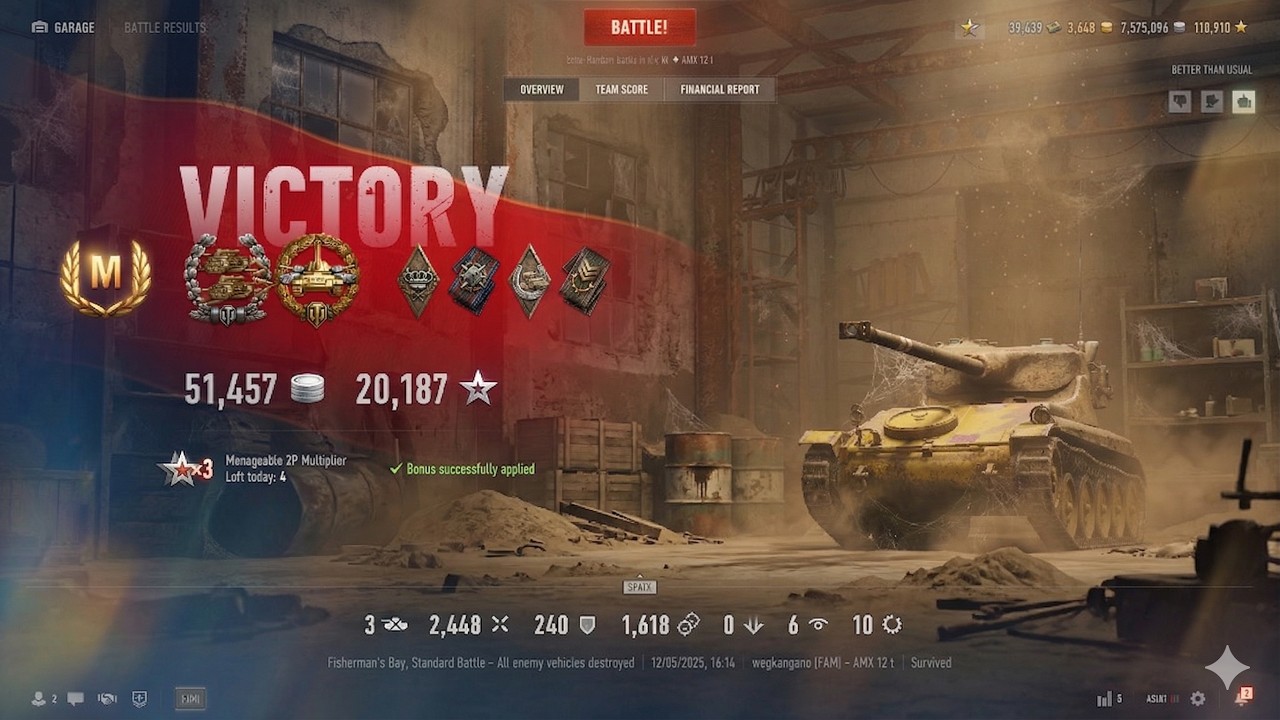 AMX 12 t • 2.4K Dmg • 1.6K Spot Dmg • Full Gameplay