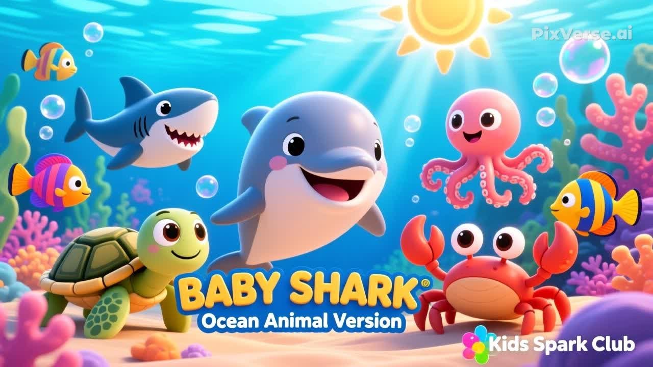 🦈🐟 Baby Shark Ocean Animal Version For Kids🦈🐟 | Kids Songs | Ocean Animals