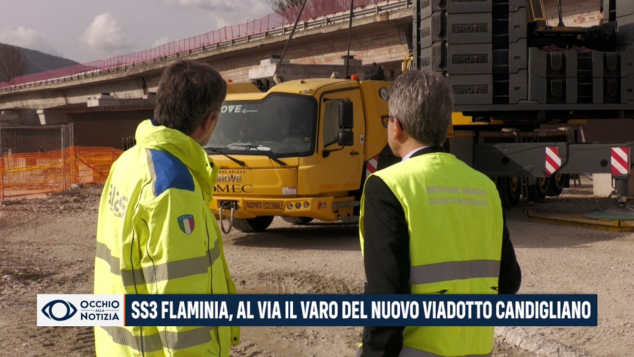 SS3 Flaminia: al via il varo del nuovo viadotto Candigliano
