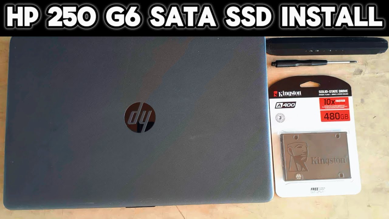 How to Open HP 250 G6 Laptop (Upgrade SATA HDD to SSD) [Tutorial]