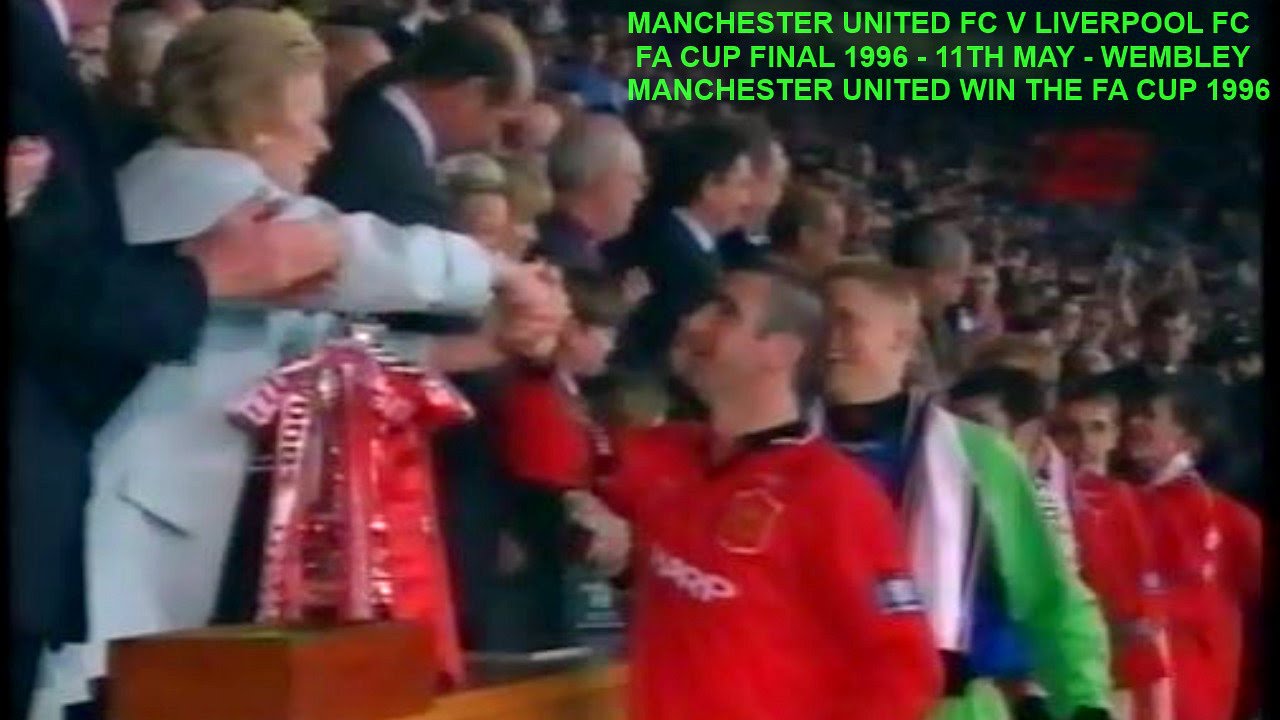 MANCHESTER UNITED FC V LIVERPOOL FC - FA CUP FINAL 1996 - LIVE MATCH - WINNERS CELEBRATIONS
