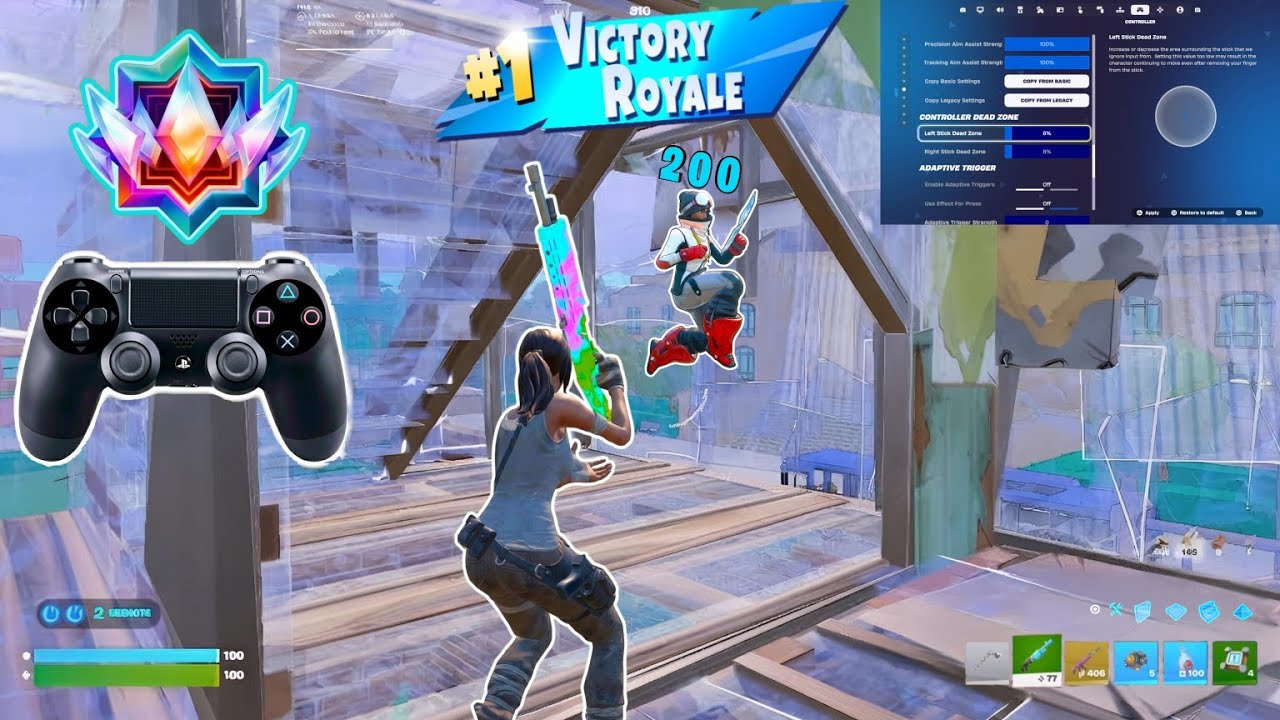 NEW *BEST* Controller Settings for 0 Delay ⚡ & Fast Mechanics  Fortnite Unreal Reload Gameplay