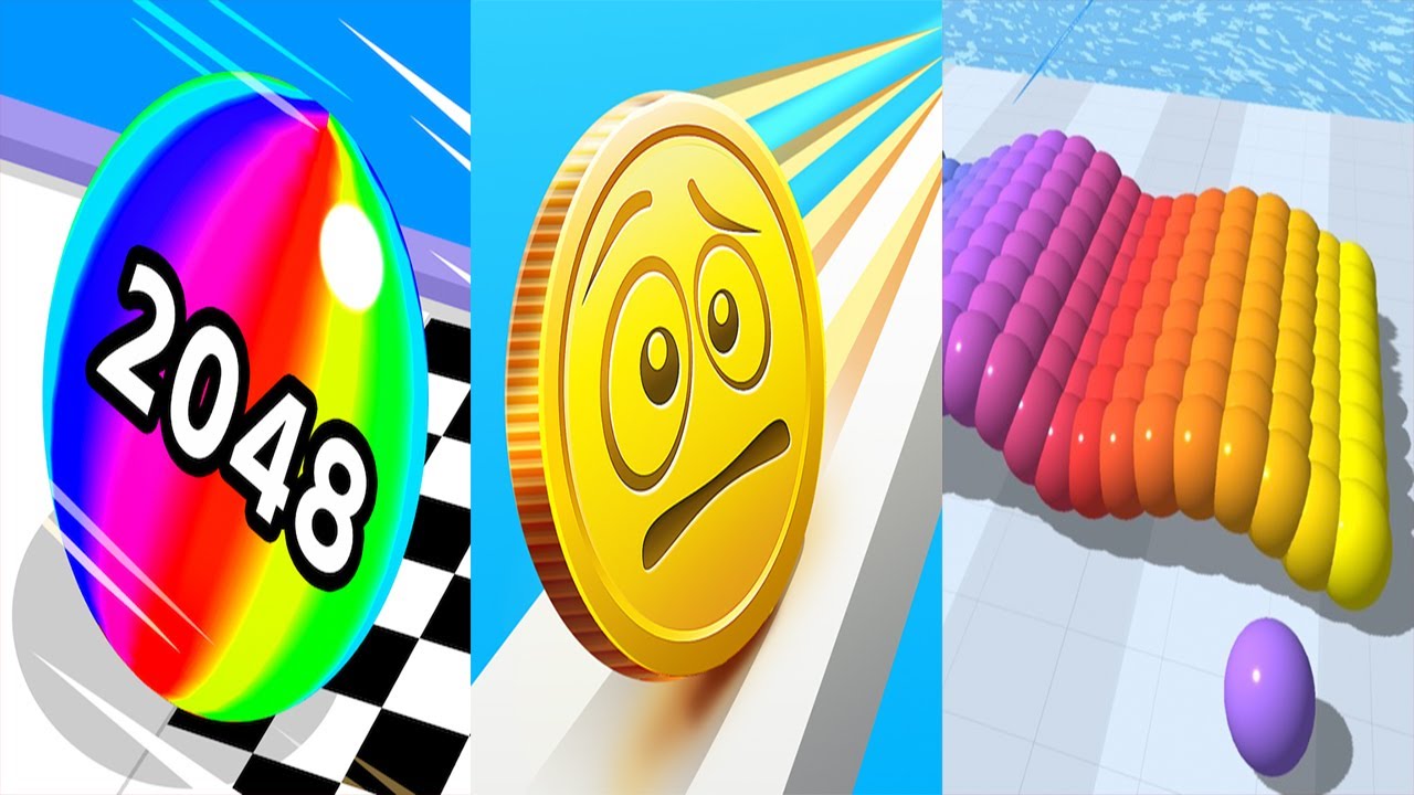 Ball Run 2048 VS Coin Rush VS Canvas Run Android iOS Gameplay (Level 290-300)