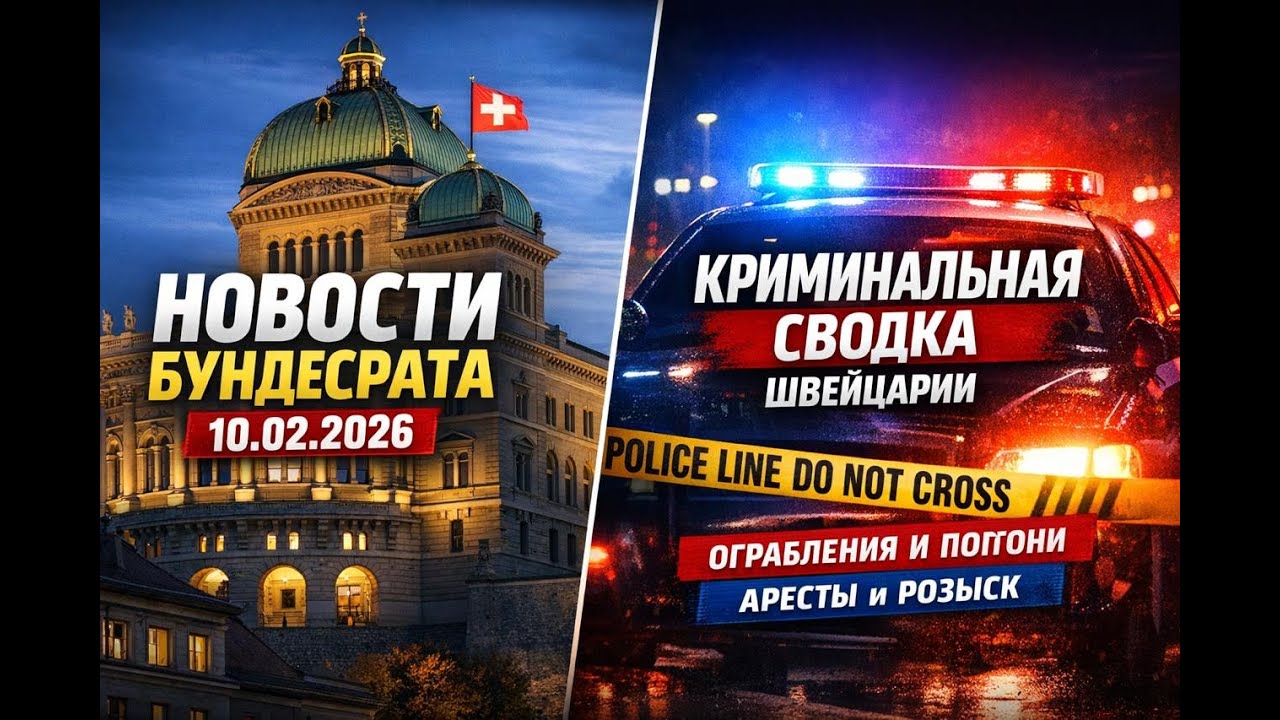 Новости Бундесрата, Швейцария &mdash; 10 февраля 2026 года. Криминальная хроника#новости #news