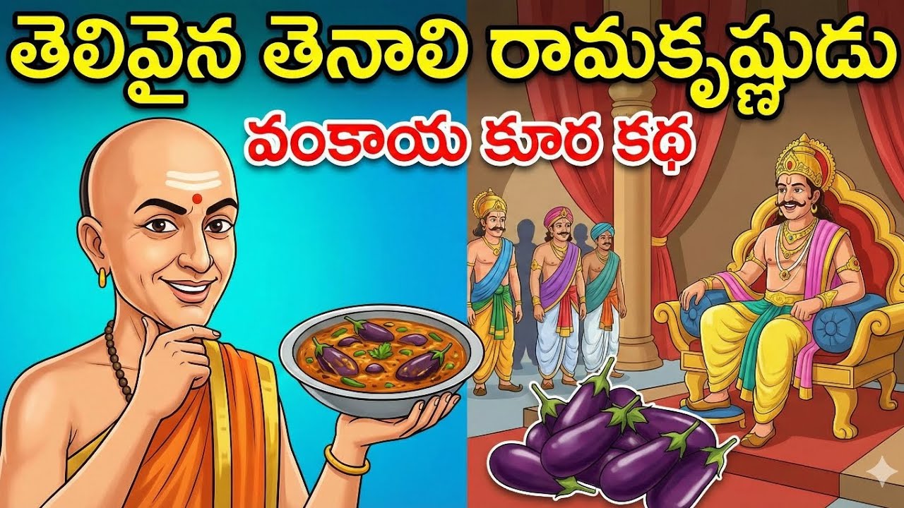 తెలివైన తెనాలి రామకృష్ణుడు | వంకాయ కూర కథ | telugu moral stories | Neethi Kathalu 